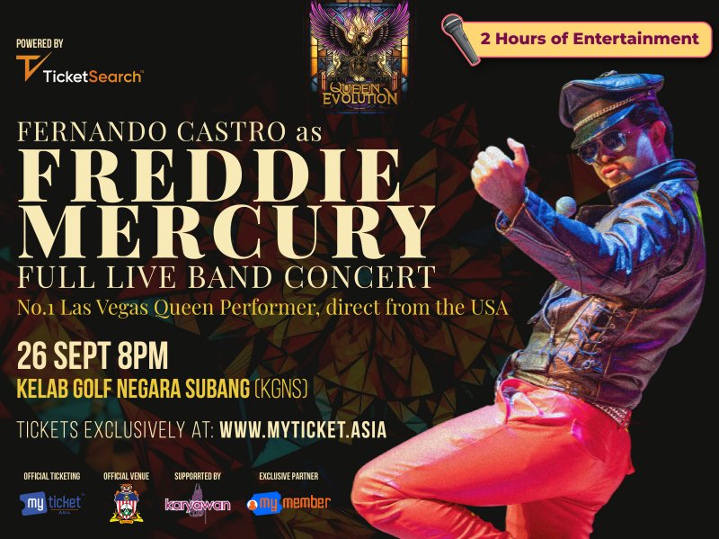 FERNANDO CASTRO as FREDDIE MERCURY